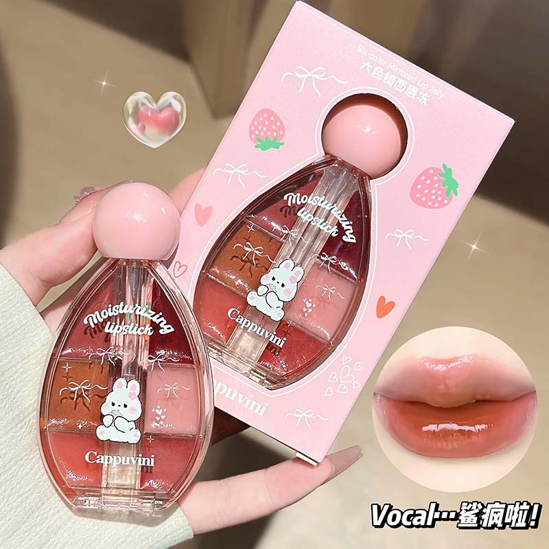 Lip Tint Korean - Korean Fashion Six-color Mirror Lip Freeze