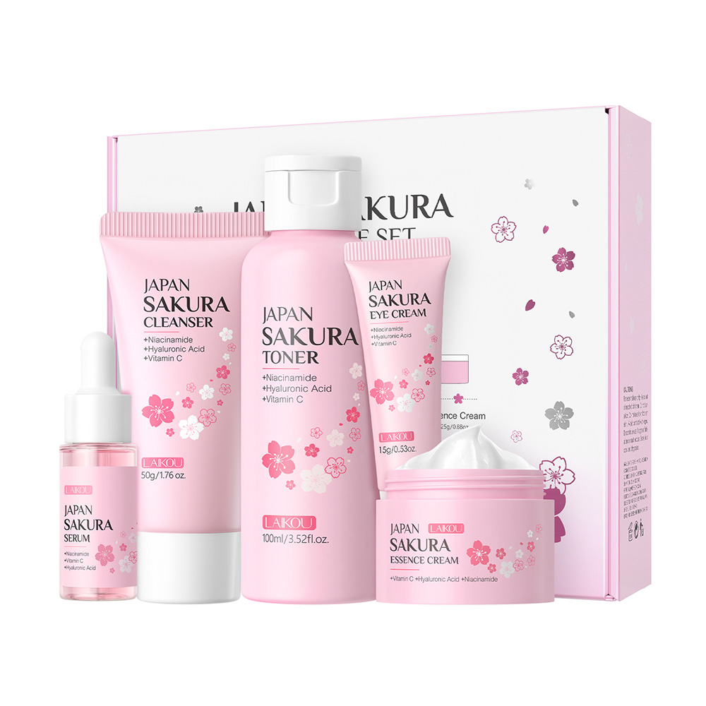 LAIKOU Sakura 5pcs Skin Care K - Essence Serum Toner avaliação e preço