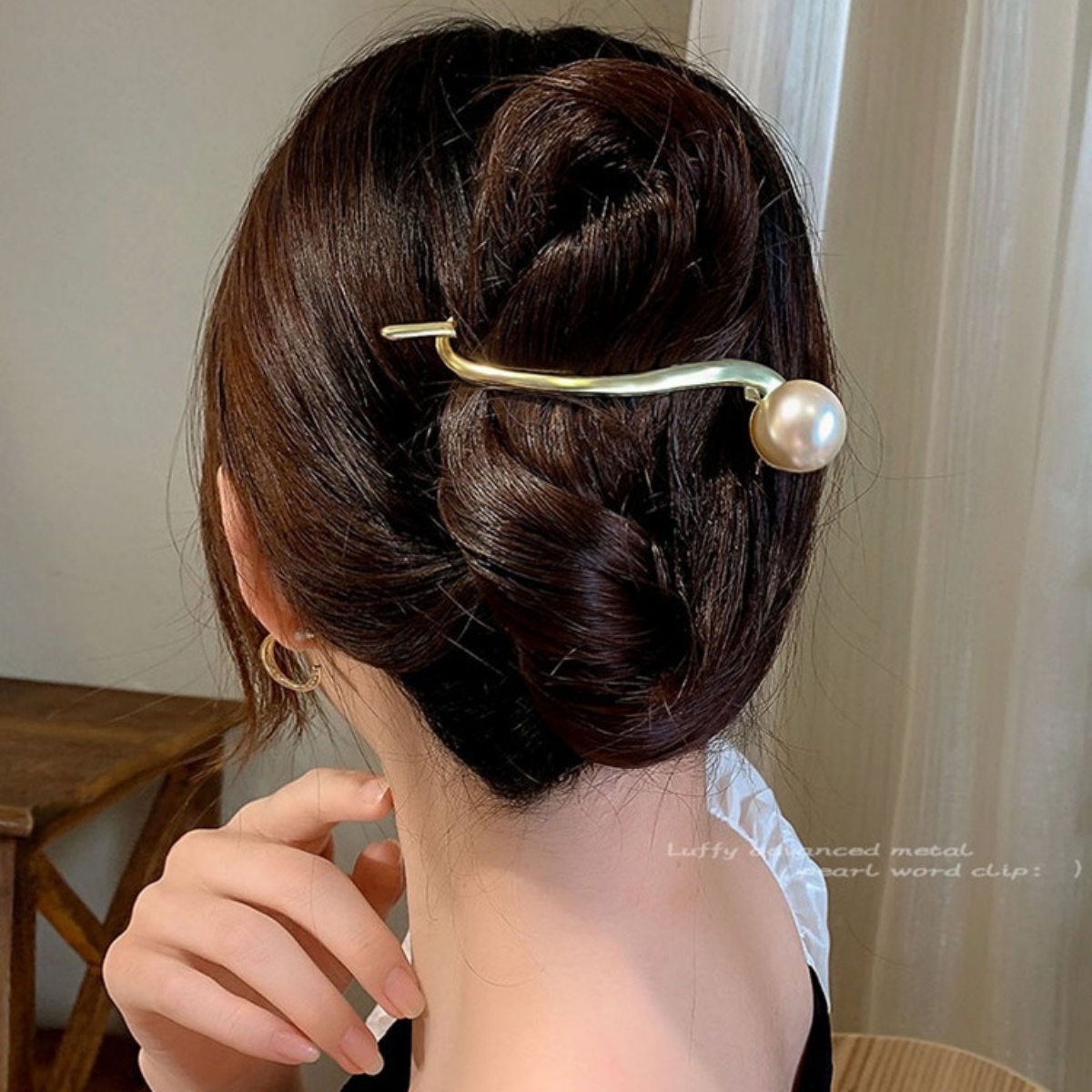 Elegant Glitter Pearl Hair Cli - Korean Lifestyle & Kids Boutique avaliação e preço