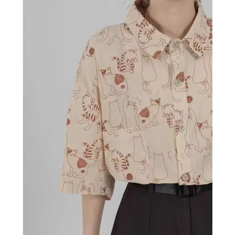 Shirts Women Corduroy Patch Po - Korean Student Lifestyle avaliação e preço