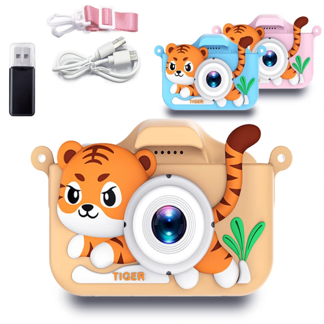 Kids Mini Camera Cartoon Tiger - Korean Girl Lifestyle avaliação e preço