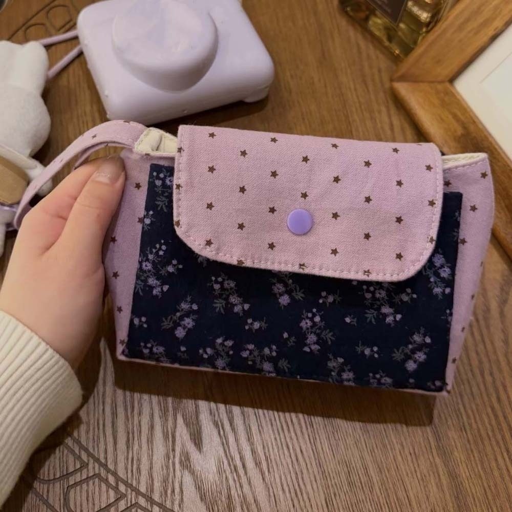 Purple Print Floral Makeup Bag - Korean Lifestyle & Kids Boutique avaliação e preço