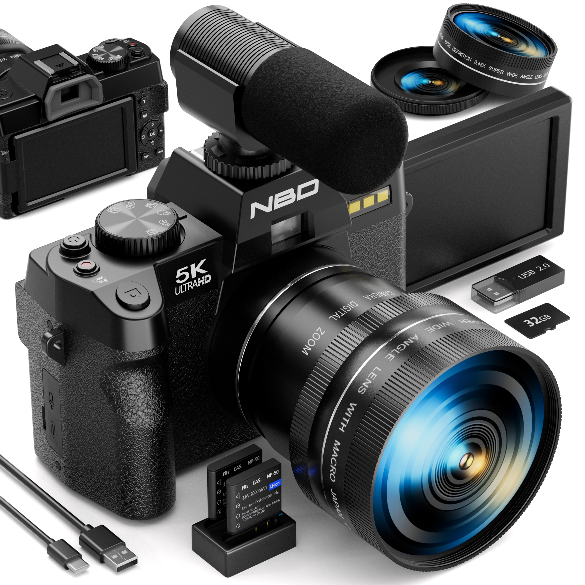 NBD 5K 48MP Digital Cameras fo - Korean Lifestyle App avaliação e preço