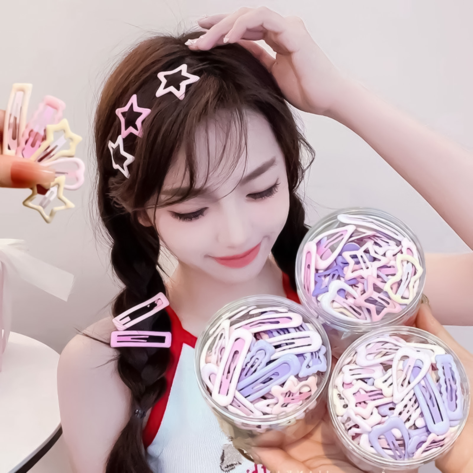 3PCS Sweet Style Headwear Pins - Korean Lifestyle & Kids Boutique avaliação e preço