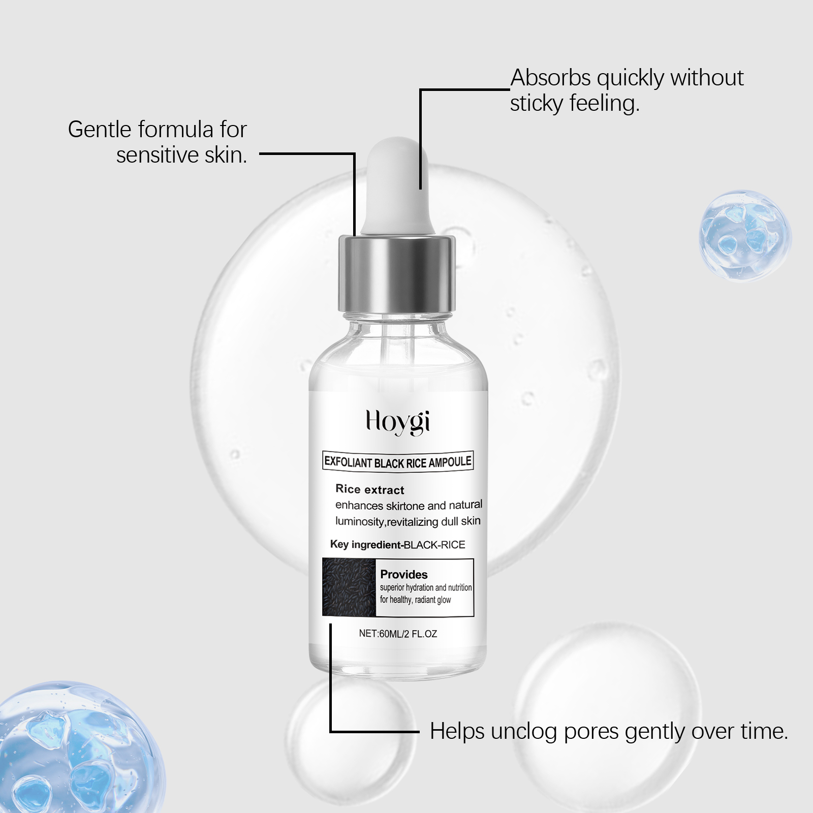 Glow Rice Ampoule White Black  - Essence Serum Toner avaliação e preço