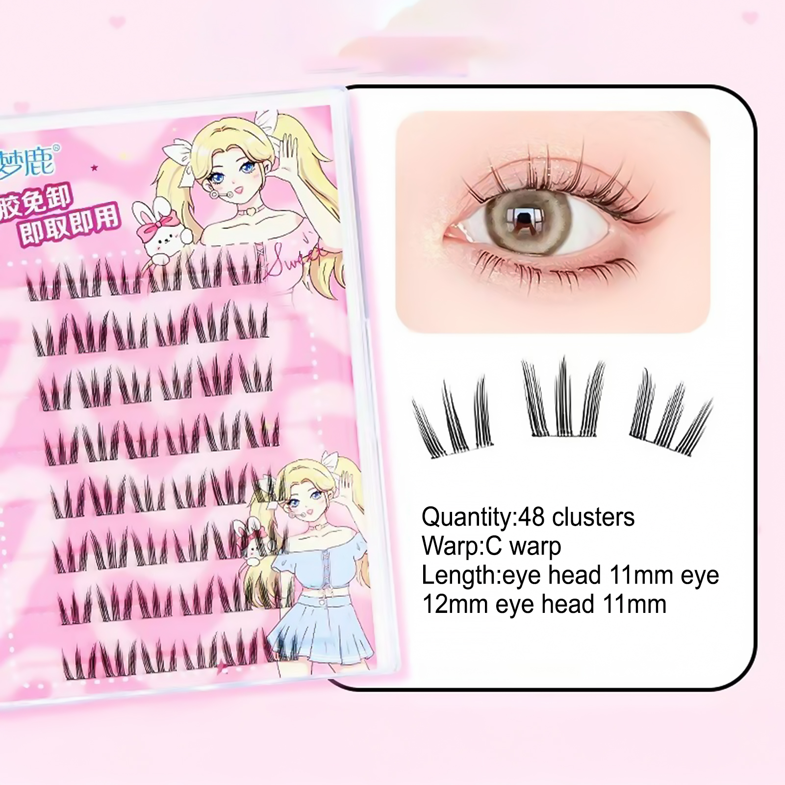 Women DIY Curling Eyelash Clus - Korean Lifestyle Products avaliação e preço