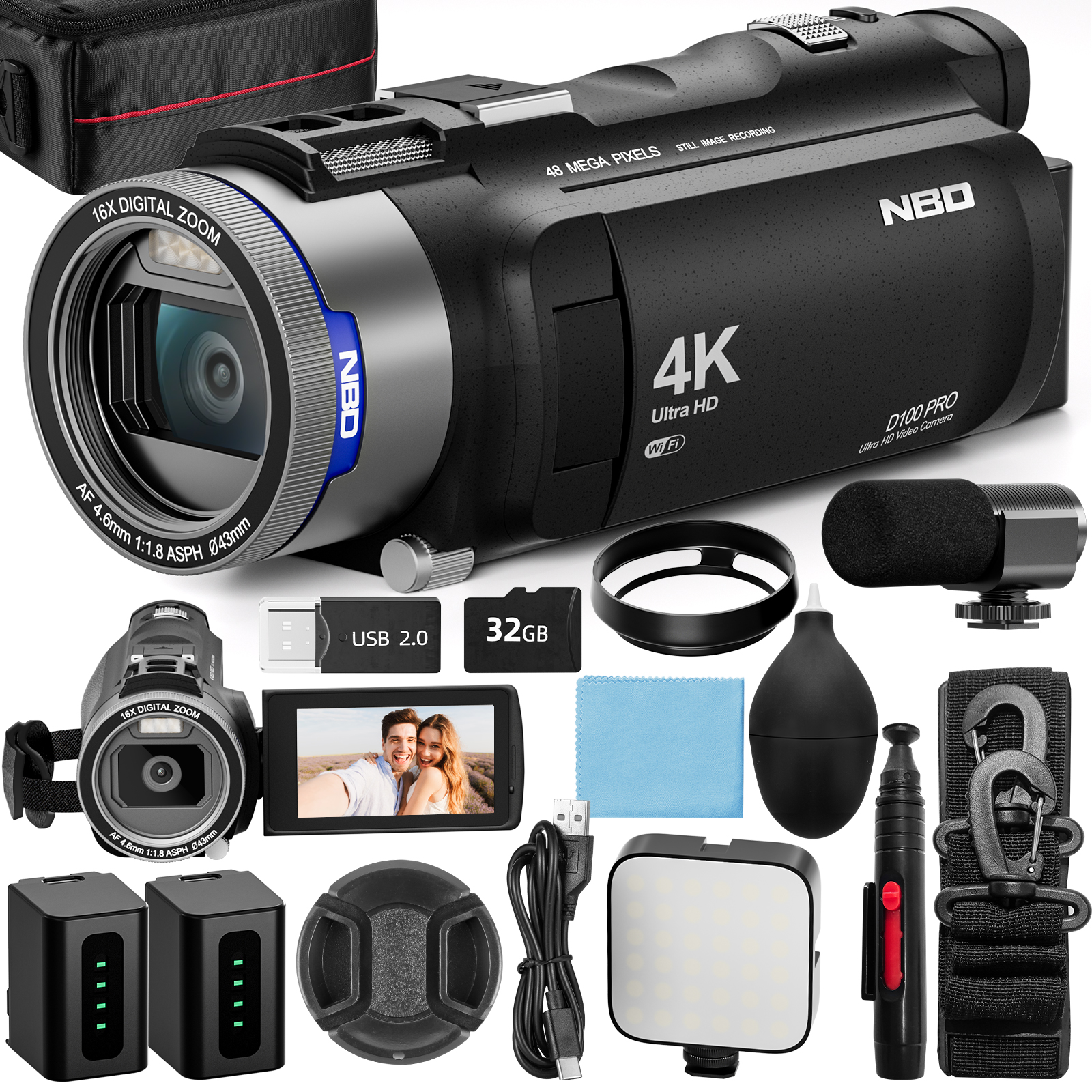 NBD 4K HD&48MP Camcorder Video - Korean Lifestyle & Kids Boutique avaliação e preço