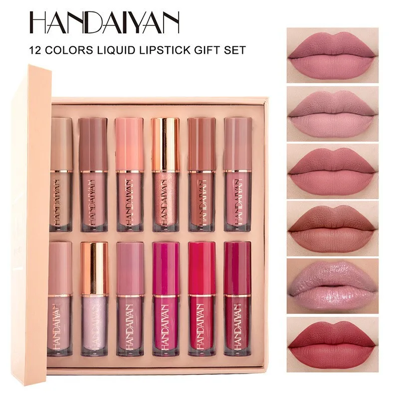 12pcs Moisturizing Liquid Lips - Lip Tint Korean avaliação e preço
