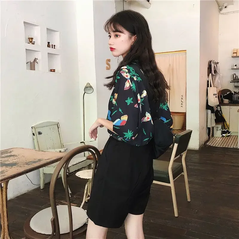 Shirts Women Corduroy Patch Po - Korean Student Lifestyle avaliação e preço