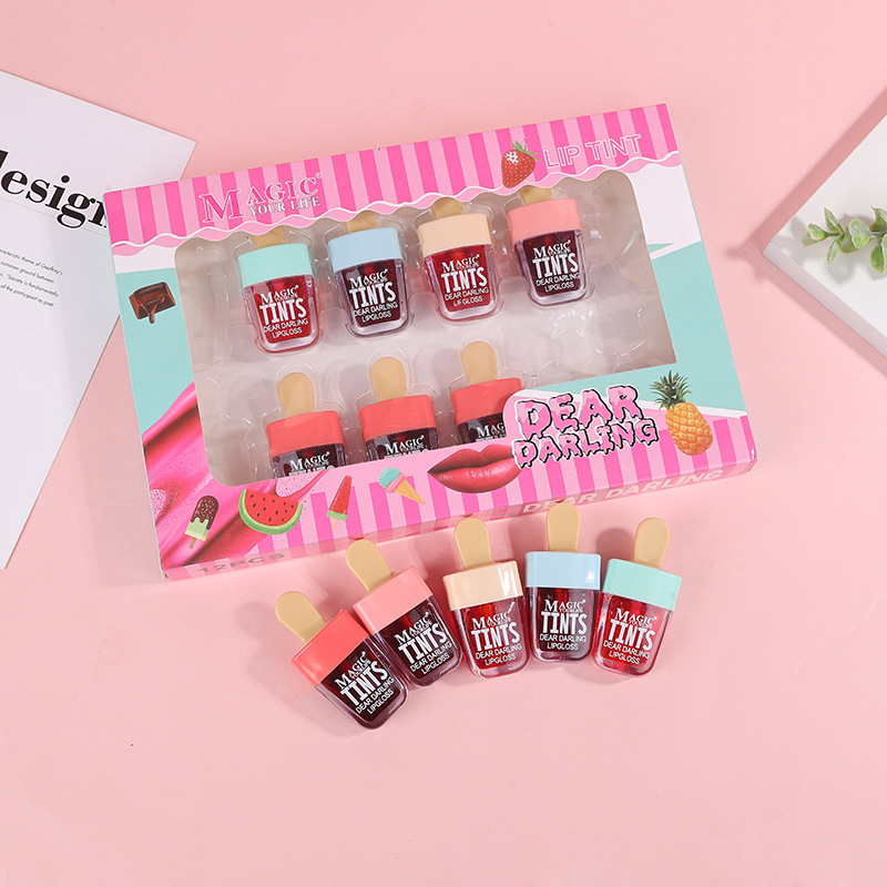 12Pcs Korea Fruit Lip Tint Ice - Lip Tint Korean avaliação e preço