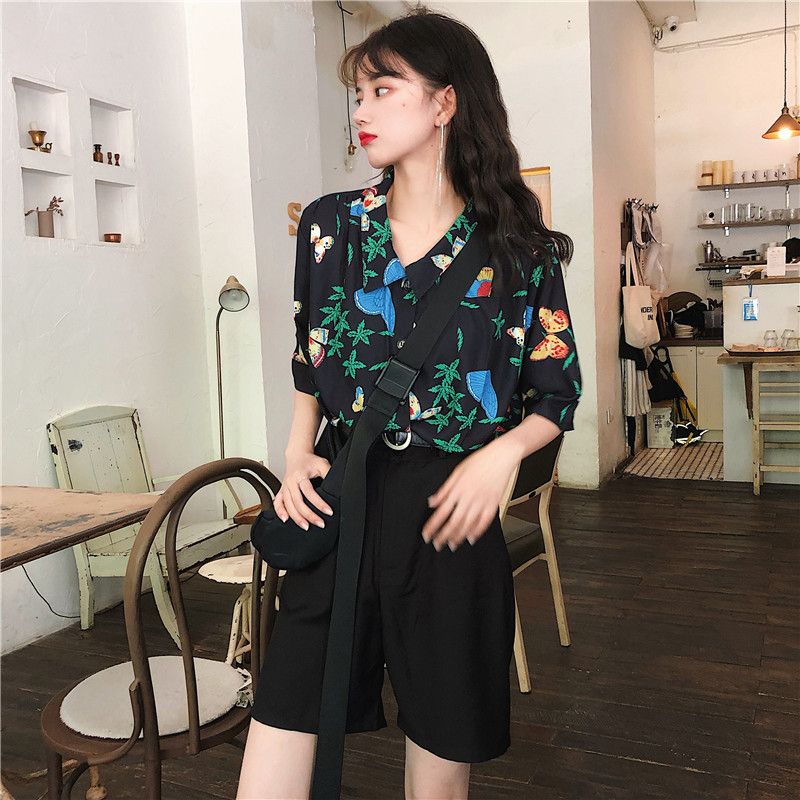Shirts Women Corduroy Patch Po - Korean Student Lifestyle avaliação e preço