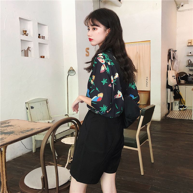 Shirts Women Corduroy Patch Po - Korean Student Lifestyle avaliação e preço